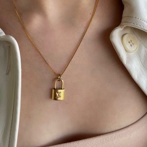 Louis Vuitton Pastilles Lock Charm Necklace